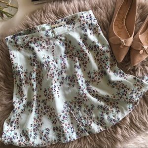 Kimchi Blue Light Blue Flower Print Mini Skirt